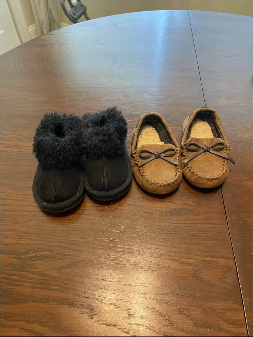 Black toddler bedroom slippers/boots